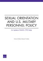 Cover: Sexual Orientation and U.S. Military Personnel Policy