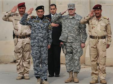 U.S. military and Iraqi Army officers