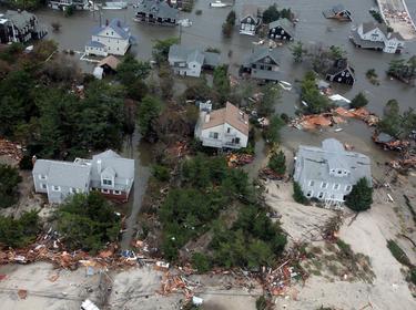 Aerial photos of New Jersey coastline in the aftermath of Hurricane Sandy 