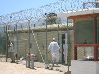 In Camp 4 of Camp Delta at Naval Station Guantanamo Bay, Cuba, highly compliant detainees live in a communal setting