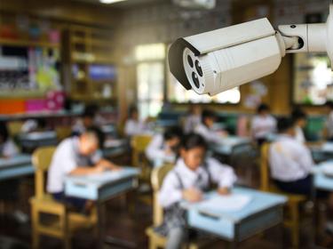 Security camera in a classroom