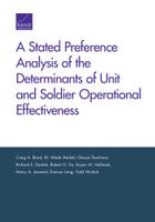 Cover: A Stated Preference Analysis of the Determinants of Unit and Soldier Operational Effectiveness
