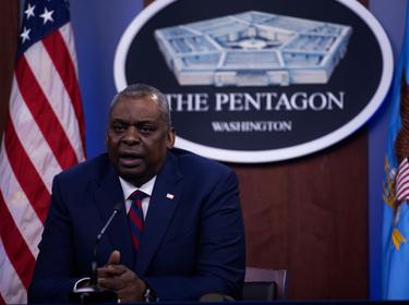 U.S. Secretary of Defense Lloyd J. Austin III during a virtual meeting at the Pentagon, in Washington, D.C., May 5, 2021, photo by Chad McNeeley/U.S. Department of Defense