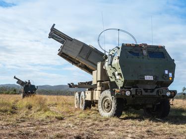 U.S. Marine Corps High Mobility Artillery Rocket Systems with 3d Battalion, 12th Marines, 3d Marine Division simulate live-fire missions during Exercise Talisman Sabre 2021 at Shoalwater Bay Training Area, Queensland, Australia, July 15, 2021. TS21 supports the U.S. National Defense Strategy by enhancing our ability to protect the homeland and provide combat-credible forces to address the full range of potential security concerns in the Indo-Pacific, photo by Lance Cpl. Ujian Gosun/U.S. Marine Corps