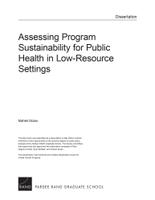 Cover: Assessing Program Sustainability for Public Health in Low-Resource Setting