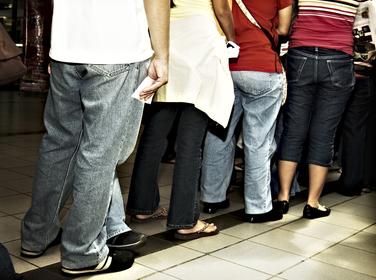 People standing in line