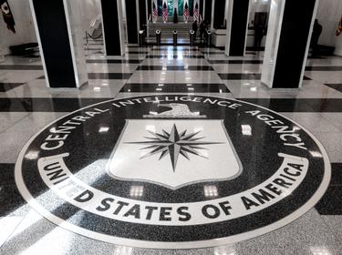 The seal of the Central Intelligence Agency is shown at the entrance of its headquarters in McLean, Virginia, September 24, 2022, photo by Evelyn Hockstein/Reuters