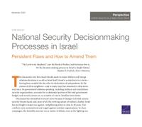 Cover: National Security Decisionmaking Processes in Israel