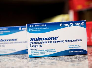 Packages of Suboxone photographed in a pharmacy in Remington, Virginia, February 26, 2019, photo by Kris Tripplaar/Reuters
