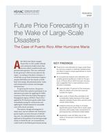 Cover: Future Price Forecasting in the Wake of Large-Scale Disasters
