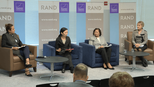 Nadia Bilbassy, Yuna Wong, Cherie Emerson, and Lara Schmidt discuss the uncertain future of warfare at the 2018 Roberta Wohlstetter Forum on National Security.